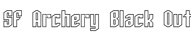 SF Archery Black Outline font preview