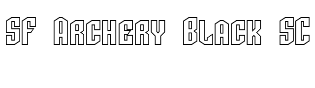 SF Archery Black SC Outline font preview