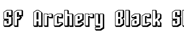 SF Archery Black Shaded font preview