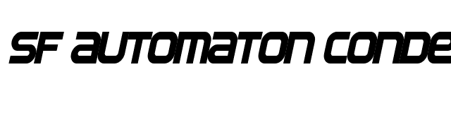 SF Automaton Condensed Oblique font preview