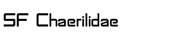 SF Chaerilidae font preview