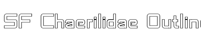 SF Chaerilidae Outline font preview