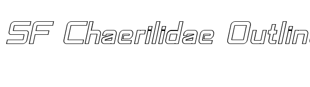 SF Chaerilidae Outline Oblique font preview