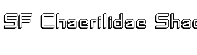 SF Chaerilidae Shaded font preview