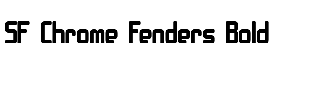 SF Chrome Fenders Bold font preview