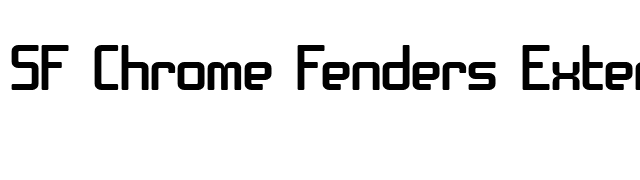 SF Chrome Fenders Extended font preview