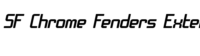 SF Chrome Fenders Extended Oblique font preview