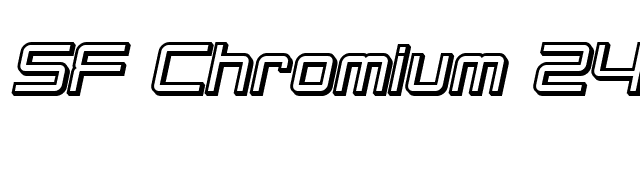 SF Chromium 24 Bold Oblique font preview