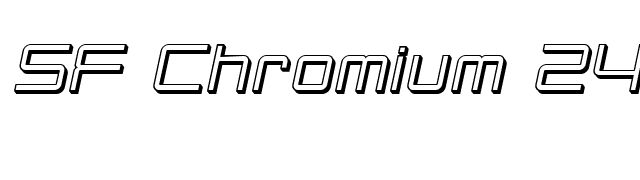 SF Chromium 24 Oblique font preview