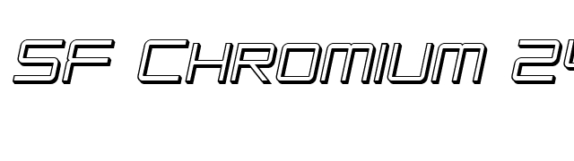 SF Chromium 24 SC Oblique font preview