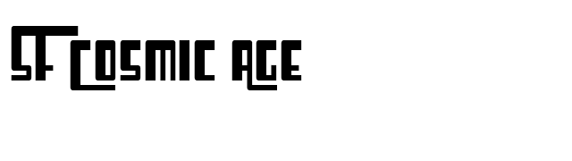 SF Cosmic Age font preview