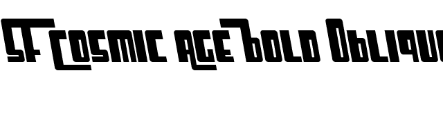 SF Cosmic Age Bold Oblique font preview