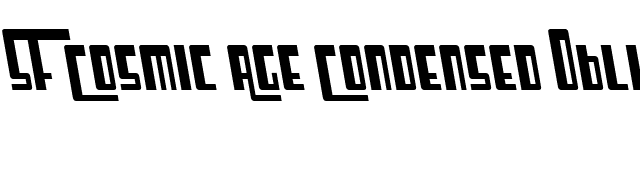 SF Cosmic Age Condensed Oblique font preview