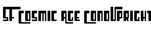 SF Cosmic Age CondUpright font preview