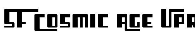 SF Cosmic Age Upright font preview