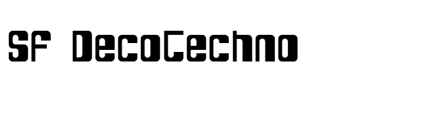 SF DecoTechno font preview