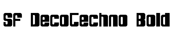 SF DecoTechno Bold font preview