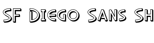 SF Diego Sans Shaded font preview