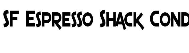 SF Espresso Shack Condensed font preview