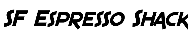 SF Espresso Shack Italic font preview