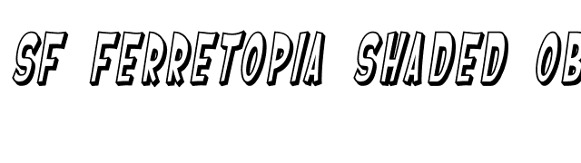 SF Ferretopia Shaded Oblique font preview