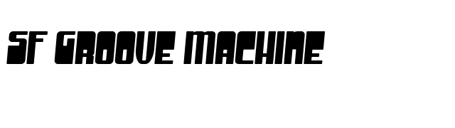 SF Groove Machine font preview