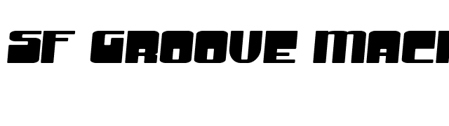 SF Groove Machine Extended font preview