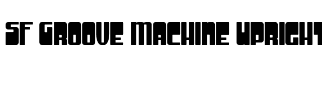 SF Groove Machine Upright font preview