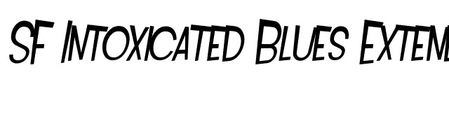 SF Intoxicated Blues Extended Oblique font preview