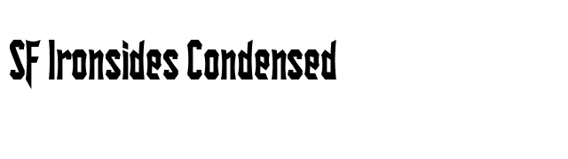 SF Ironsides Condensed font preview