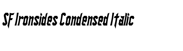 SF Ironsides Condensed Italic font preview