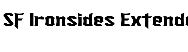 SF Ironsides Extended font preview