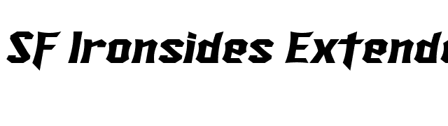 SF Ironsides Extended Italic font preview