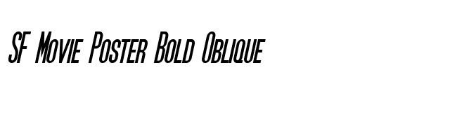 SF Movie Poster Bold Oblique font preview