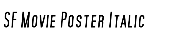 SF Movie Poster Italic font preview