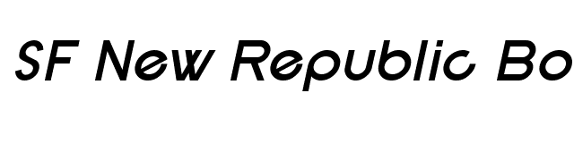 SF New Republic Bold Italic font preview