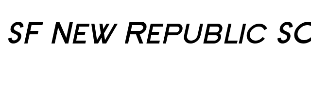 SF New Republic SC Bold Italic font preview