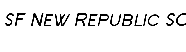 SF New Republic SC Italic font preview