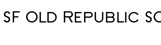 SF Old Republic SC font preview