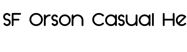 SF Orson Casual Heavy font preview