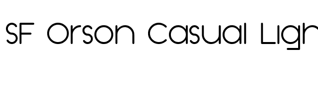 SF Orson Casual Light font preview