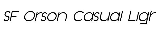 SF Orson Casual Light Oblique font preview