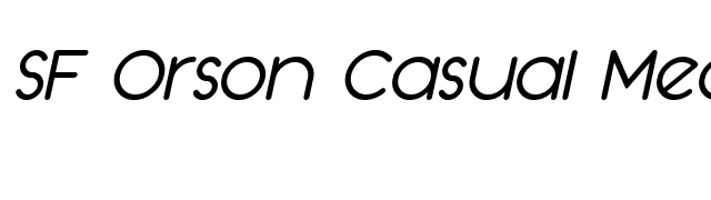 SF Orson Casual Medium Oblique font preview