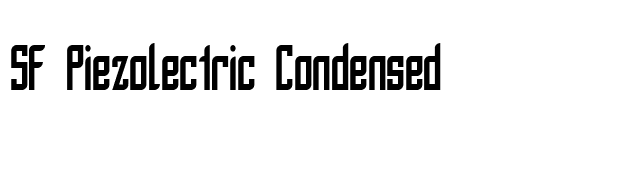 SF Piezolectric Condensed font preview