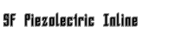 SF Piezolectric Inline font preview