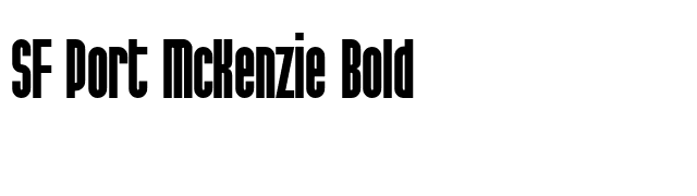 SF Port McKenzie Bold font preview