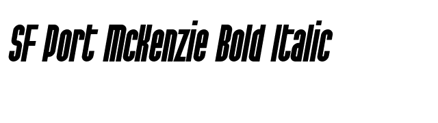 SF Port McKenzie Bold Italic font preview