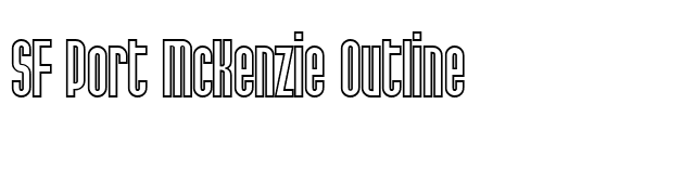 SF Port McKenzie Outline font preview