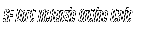 SF Port McKenzie Outline Italic font preview