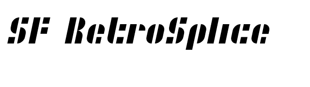 SF RetroSplice font preview